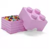 LEGO laikymo plyta Room Copenhagen 4, rožinė — LEGO Storage Brick 40031738, sukraunamas konteineris žaislams ir tekstilei