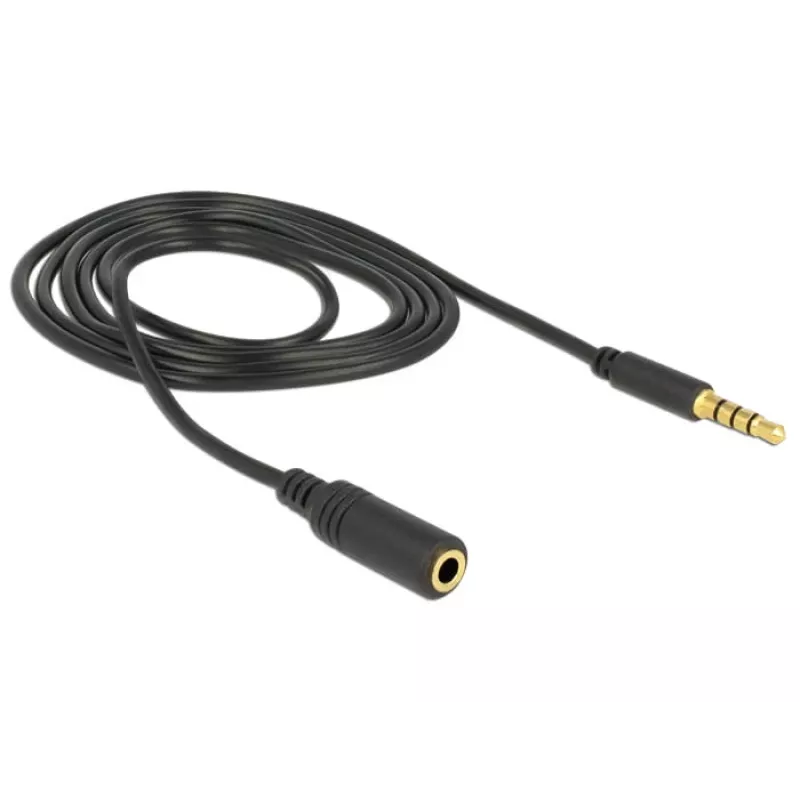 Garso ilginimo laidas 3,5 mm lizdas – kištukas DeLOCK 84666 juoda 1 m