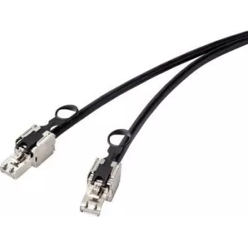Renkforce RF-4538216 tinklo kabelis juodas 0,5 m Cat6a S/FTP (S-STP) (RF-4538216)