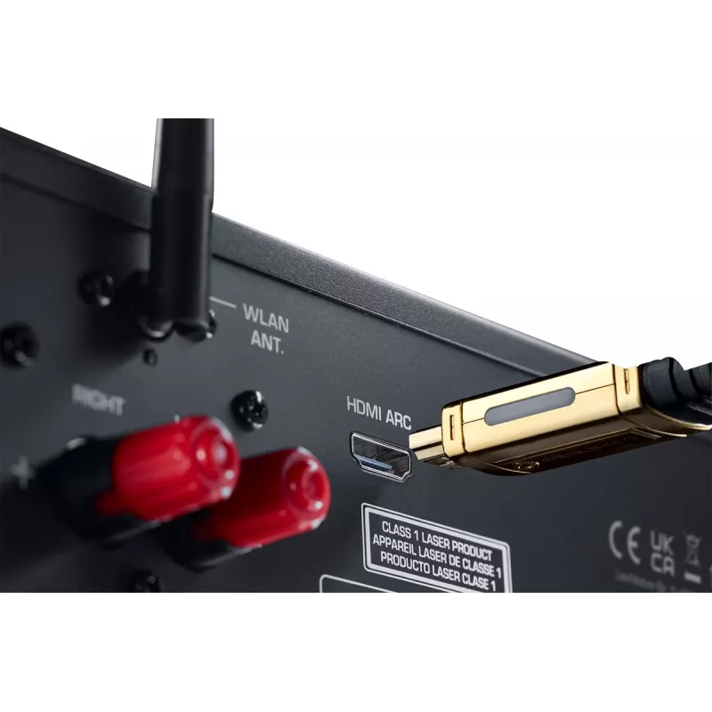 Stereo imtuvas Magnat MC 400 — 2.0 kanalų, 40 W vienam kanalui, CD grotuvas, Wi‑Fi, Bluetooth, DAB/FM, Ethernet (juodas)