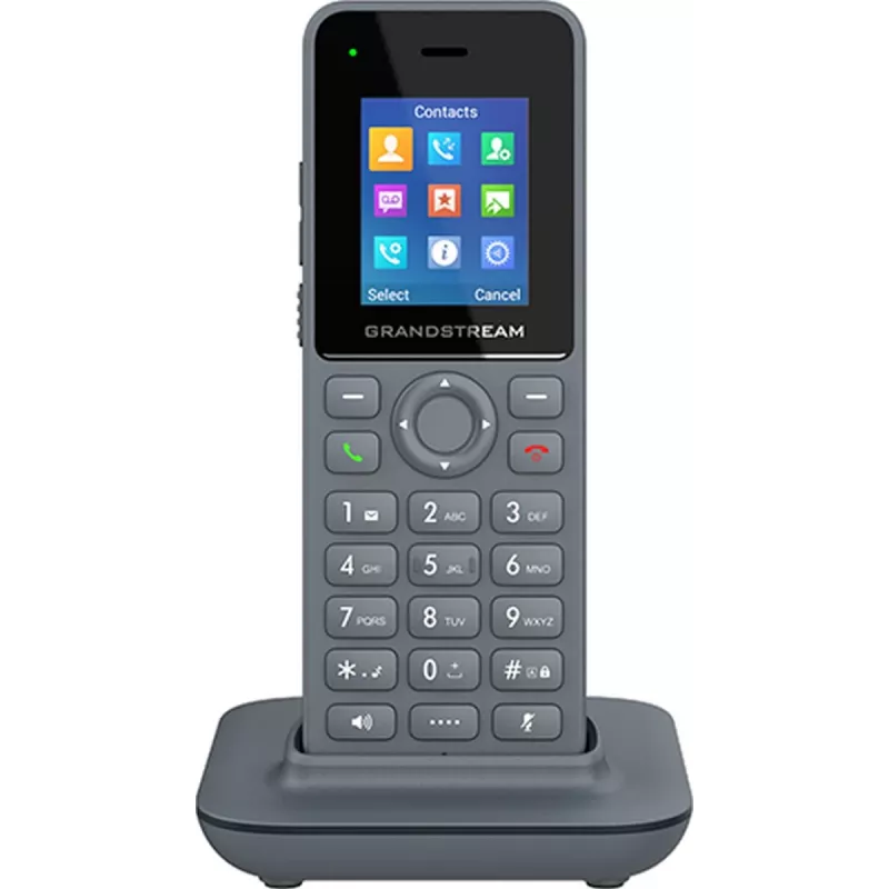 IP telefonas Grandstream DP725 belaidis ragelis, pilka spalva, 1,8 colio TFT ekranas, 20 linijų, ličio jonų 1500 mAh