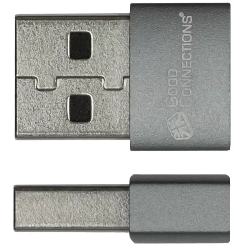 Good Connections Adapter USB 2.0 Kištukas A į USB-C Lizdą Aliuminio Korpusas Pilkas (USB-AD203)