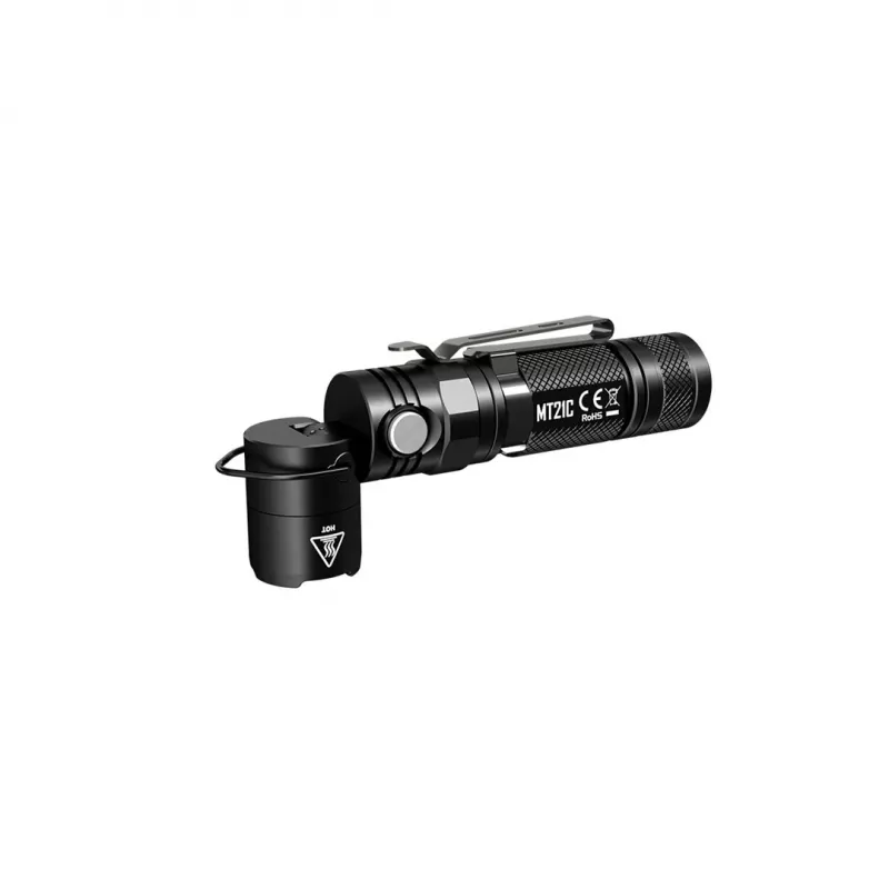 Rankinis žibintuvėlis Nitecore MT21C, 1000 lm, 131 mm, 103.5 g, 18650 arba CR123, juodas