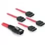 DeLOCK SATA kabelis 83074 4x 1m raudonas
