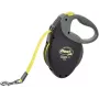 Atitraukiamas pavadėlis Flexi NEON GIANT M — 8 m juostinis pavadėlis, maks. apkrova 25 kg, ergonomiška rankena, juodai/geltonas