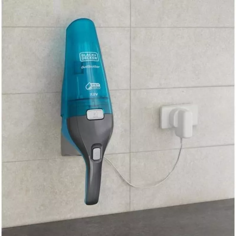 Nešiojamas dulkių siurblys Black & Decker WDC215WA – sausas valymas, 0,385 L, 7,2 V Li-Ion, 14 AW siurbimas, 10 min veikimo
