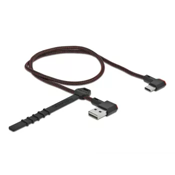 USB laidas DeLOCK EASY-USB 2.0 Type-A kištukas į Type-C kištuką 0,5 m juodas