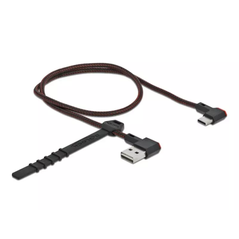 USB laidas DeLOCK EASY-USB 2.0 Type-A kištukas į Type-C kištuką 0,5 m juodas