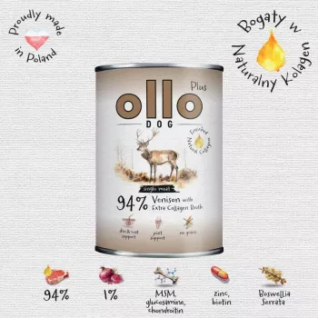 Ollo Plus Kolagen Venison 400g konservai šunims
