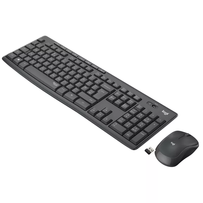 LOGITECH MK295 Tylus belaidis klaviatūros ir pelės rinkinys GRAPHITE
