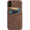 Dėklas Krusell Sunne 2 iPhone X, autentiška oda, ruda