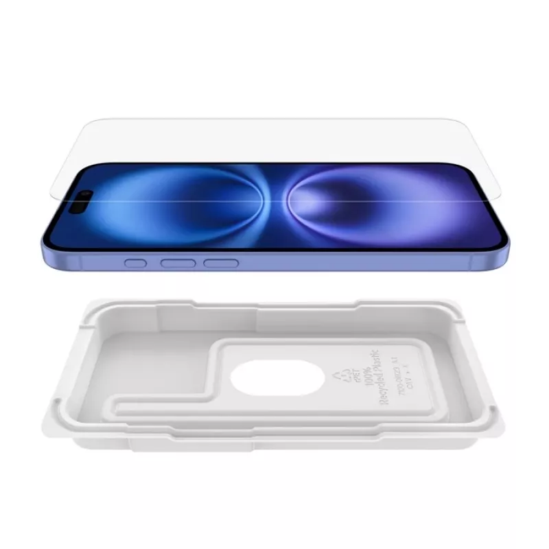 Apsauginis stiklas Belkin ScreenForce iPhone 16 Plus antibakterinis grūdintas stiklas