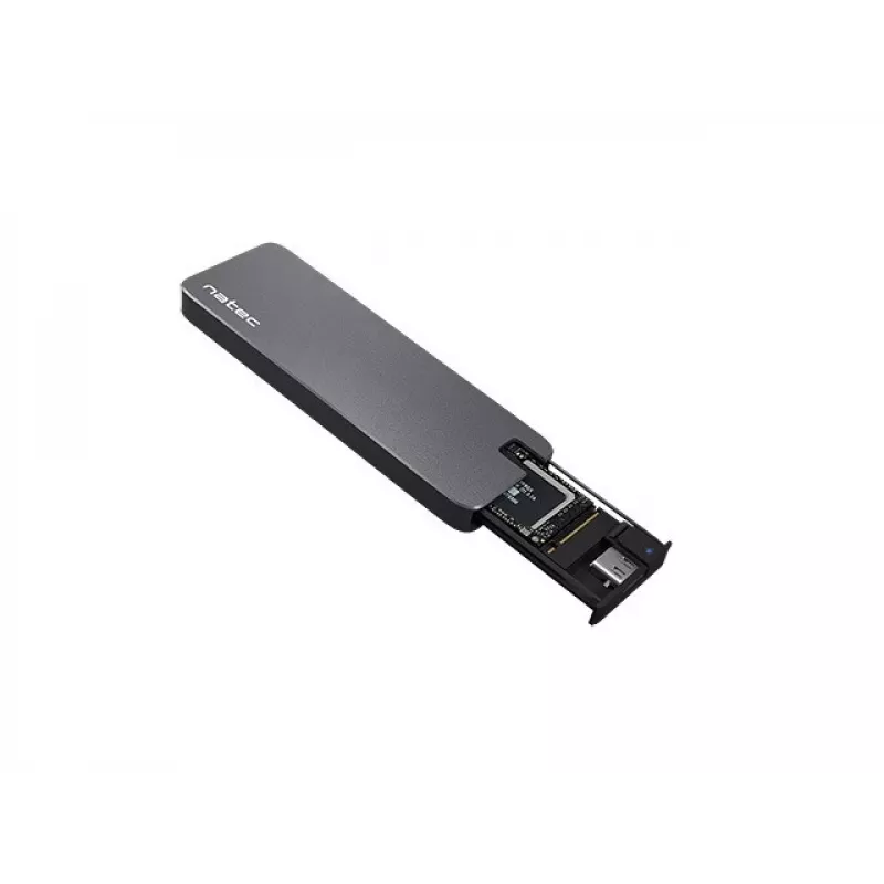 SSD korpusas NATEC Rhino M.2 NVMe juodas 2 TB USB Type-C, M.2 NVMe, USB 3.1 Gen 2, tinka 30 mm