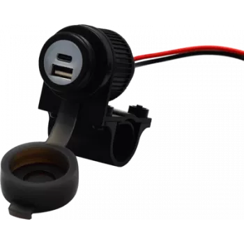 Albrecht Duo USB A+C lizdas motociklui 12/24V (73701)