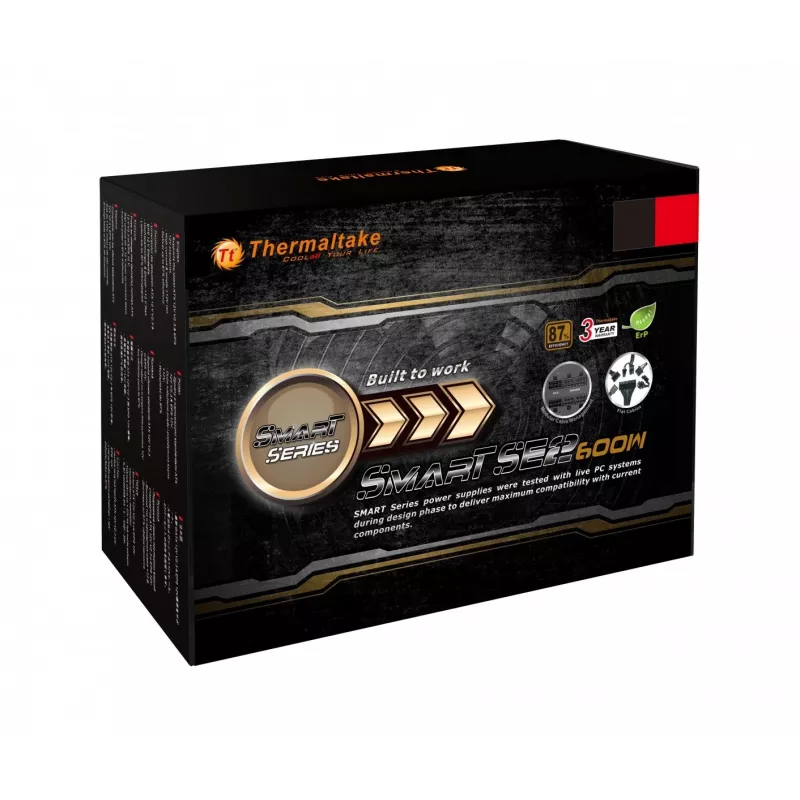 Maitinimo blokas Thermaltake Smart SE2 600W ATX pusiau modulinis, 86% efektyvumas, 120 mm ventiliatorius