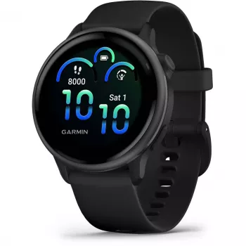 Garmin vívoactive 6 3,05 cm (1,2 inch) AMOLED 42 mm skaitmeninis 390 x 390 pikselių jutiklinis ekranas juodas Wi-Fi GPS