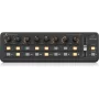 MIDI klaviatūra USB Behringer X-TOUCH MINI, valdymo tipai: mygtukai, sukamieji reguliatoriai, slankikliai