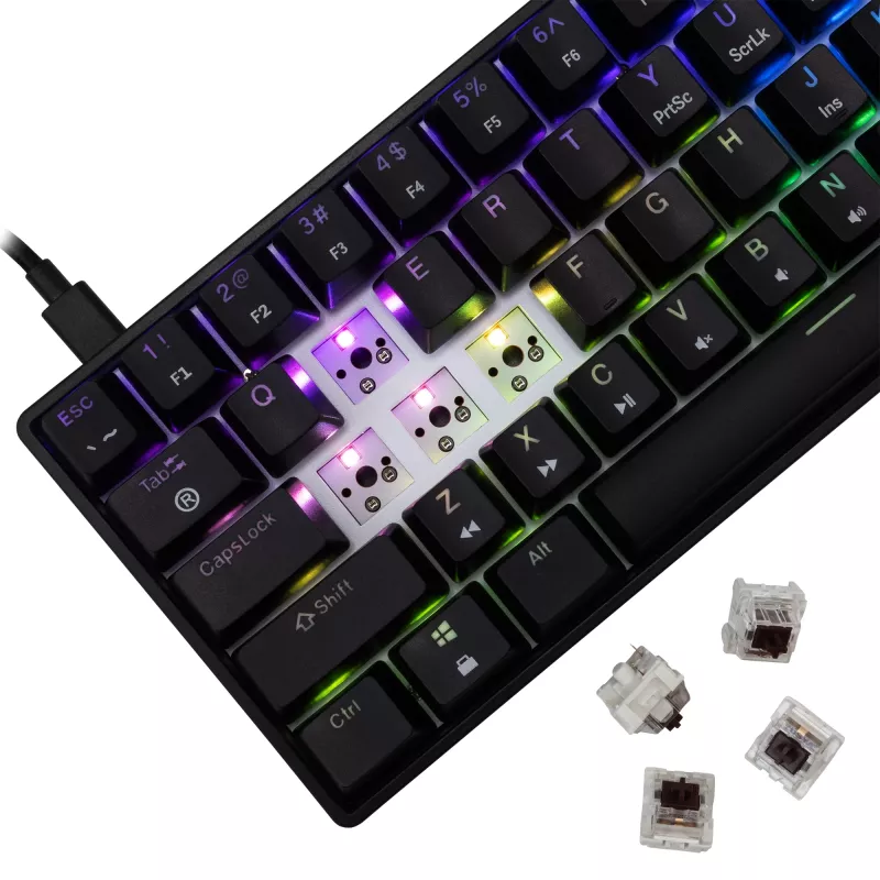 Mechaninė klaviatūra White Shark Shinobi-2 Black US išdėstymas su Brown jungikliais