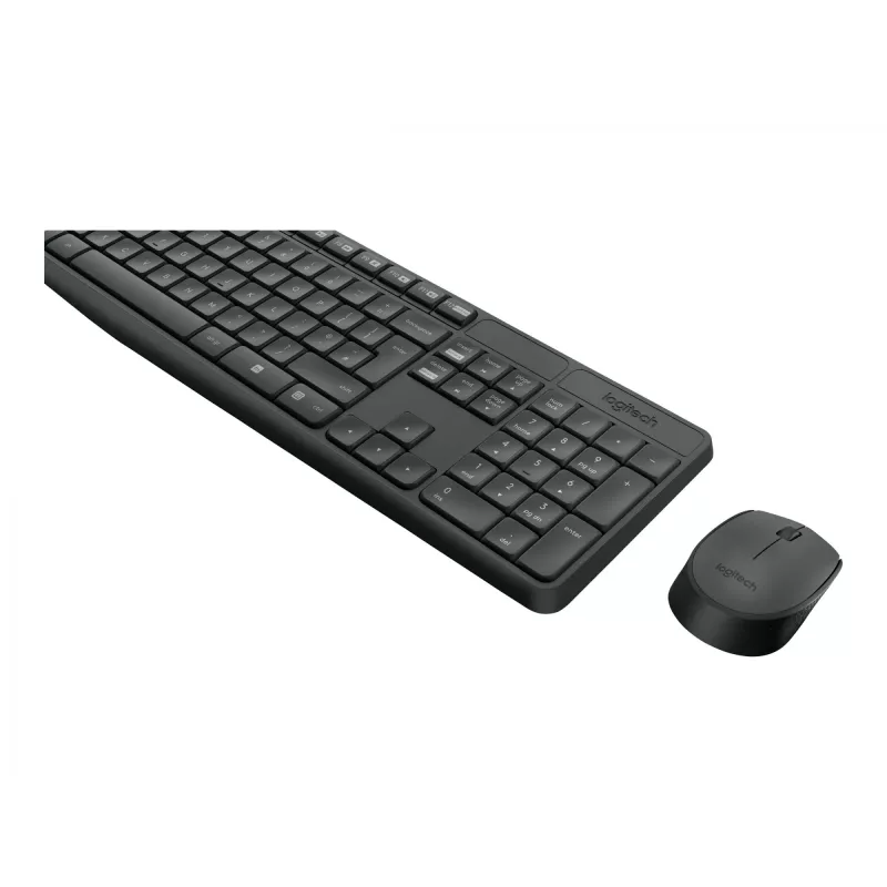 Logitech MK235 belaidė klaviatūra ir pelė pilka