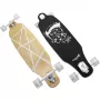 Longboard Muuwmi Lights GLOW ABEC 7 su šviečiančiais ratais, juoda/žalia
