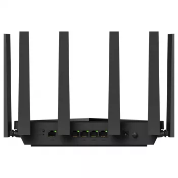 Cudy WR6500H stalinis belaidis maršrutizatorius – dviejų juostų 2,4/5 GHz, Wi‑Fi 7 (802.11be), 5765 Mbps, 2,5GbE LAN, 5x RJ-45, 3x3 antenos, juodas