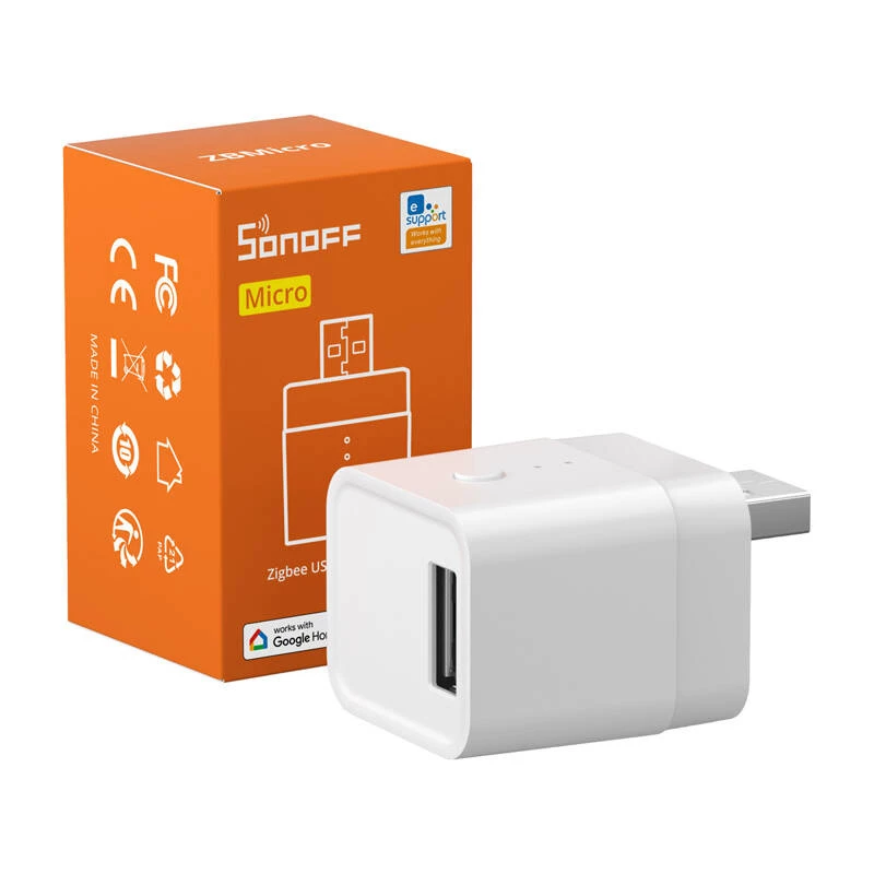 Išmanusis adapteris Sonoff ZBMicro USB ZigBee jungiklis, iki 36W, USB įrenginių valdymas per ZigBee