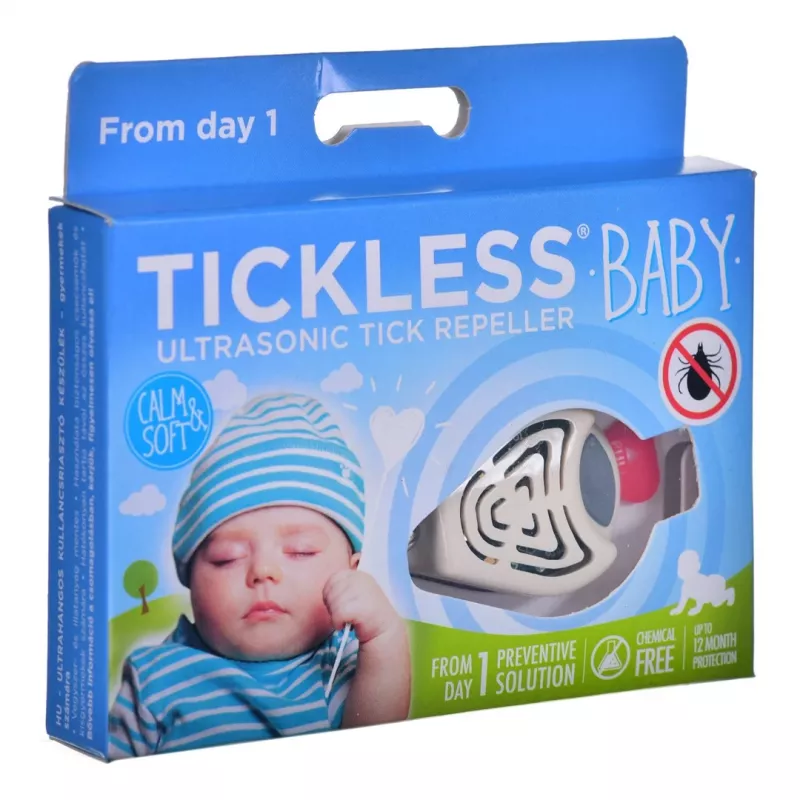 Ultragarsinis erkių repelentas gyvūnams TICKLESS PRO-104BE, nešiojamas, baterijinis, vandeniui atsparus, 1,5 m veikimo spindulys, smėlio spalvos
