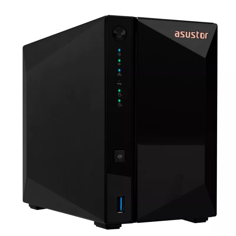 Asustor DRIVESTOR 2 Pro Gen2 AS3302T v2 NAS Realtek RTD1619B 2 GB DDR4 ADM Juodas
