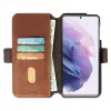 Krusell PhoneWallet Samsung Galaxy S21+ vintage cognac – odinis dėklas su pinigine