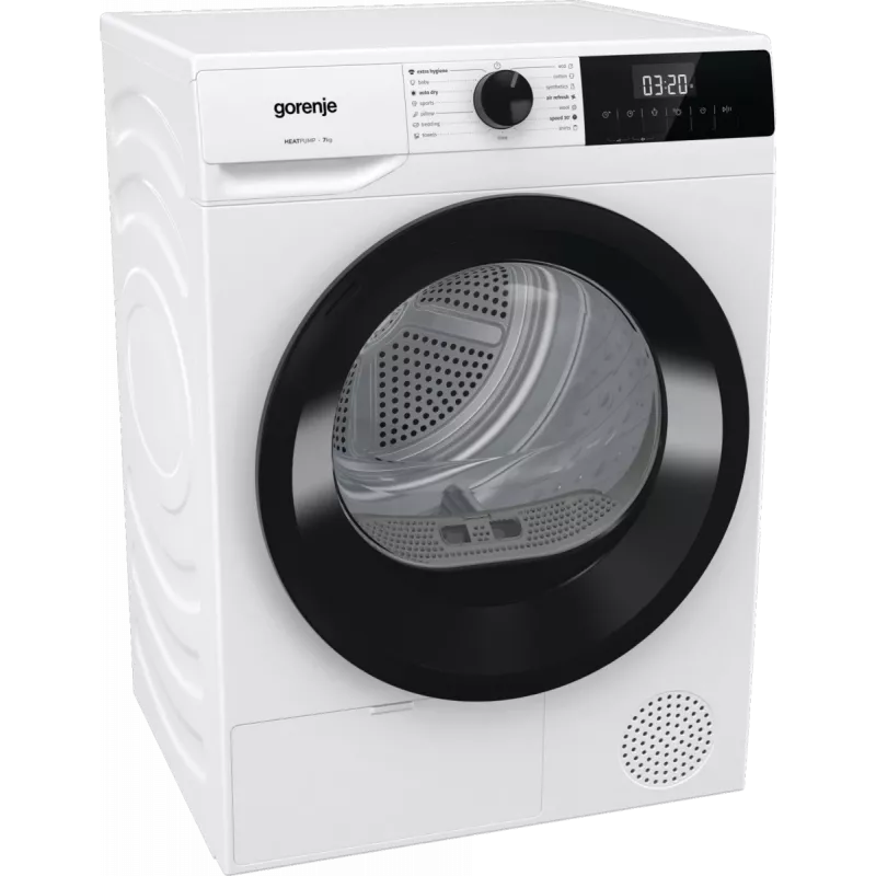 Gorenje D2HNE7E Džiovinimo mašina | Energijos klasė E | Priekinis pakrovimas | 7 kg | Šilumos siurblys | LED | Gylis 51 cm | Balta