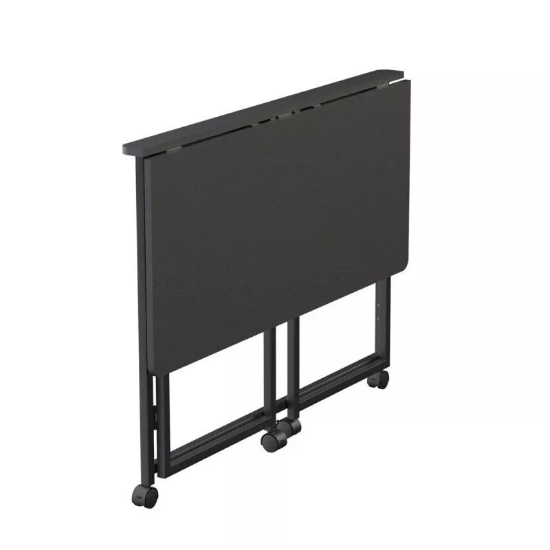 Sulankstomas stalas Maclean MC-1250 B, juodas, mobilus, 100x50 cm, max. 50 kg