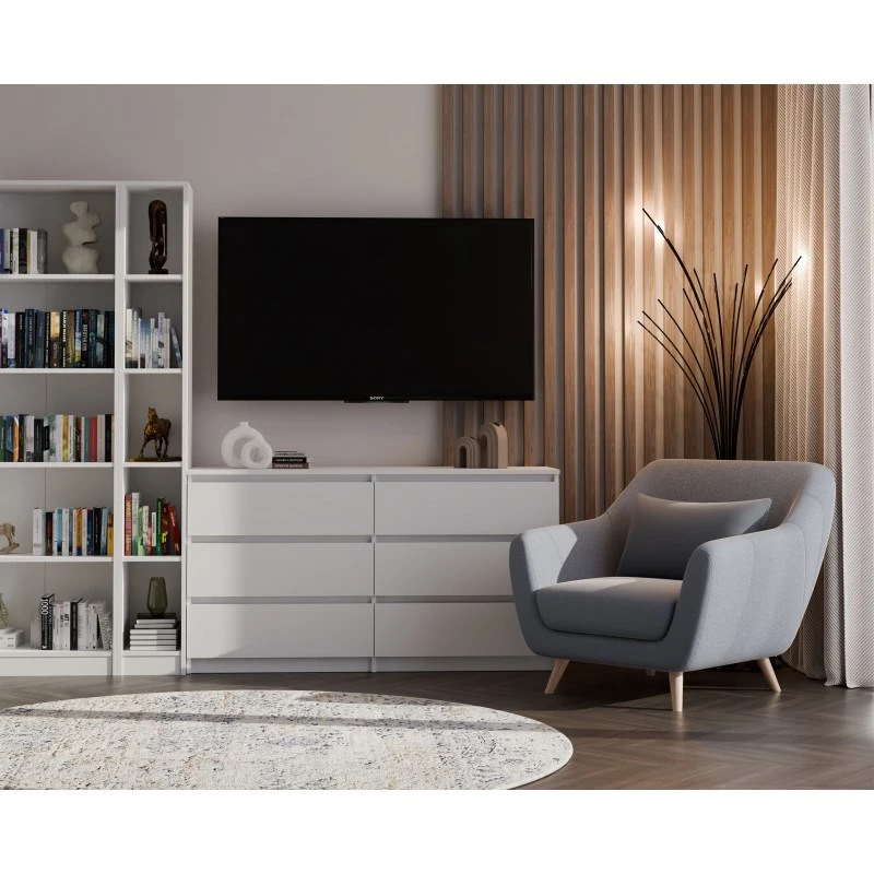 Vientisa knygų lentyna REGAŁ R25 25 cm balta