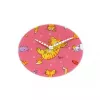 NeXtime laikrodis 8810 Tickle My Tummy, 30 cm skersmens, sieninis, rožinė / įvairiaspalvis