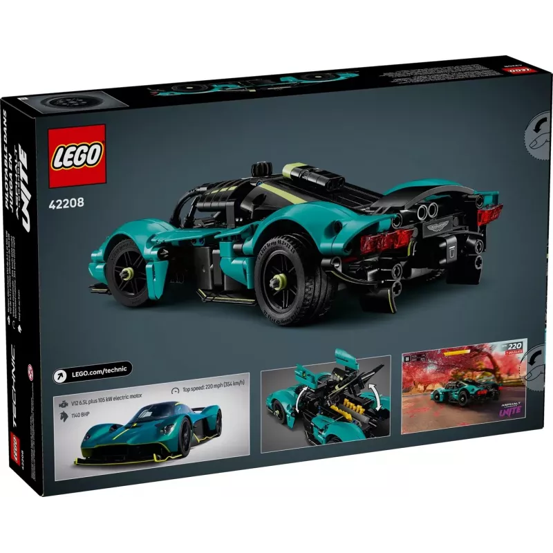 LEGO Technic konstruktorius Aston Martin Valkyrie modelis 1:8 masteliu, 707 detalės, rekomenduojamas amžius 9+
