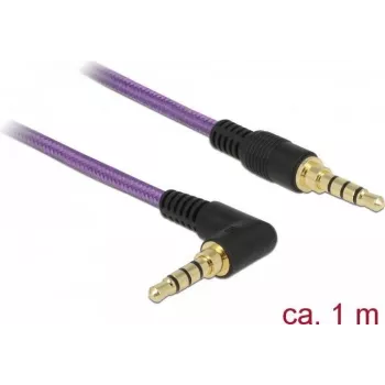 Garso kabelis DeLOCK 85611 1m 3,5 mm violetinis