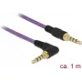 Garso kabelis DeLOCK 85611 1m 3,5 mm violetinis