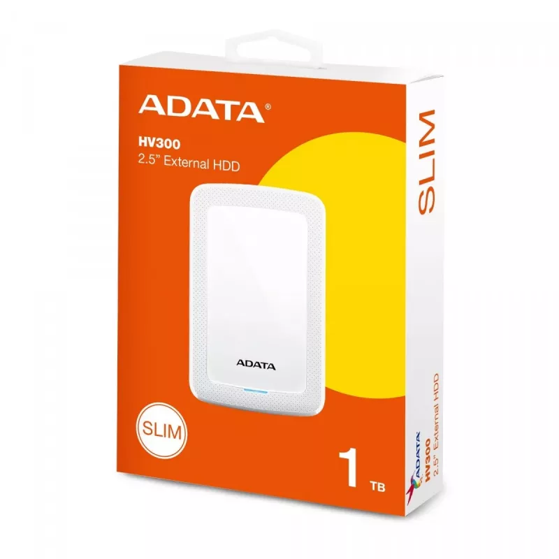 ADATA HV300 išorinis kietasis diskas 1 TB 2,5 colio USB 3.2 Gen 1 (3.1 Gen 1) Baltas