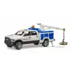 Automobilis Dodge RAM 2500 Service su besisukančia šviesa Gaidys BRUDER 02509