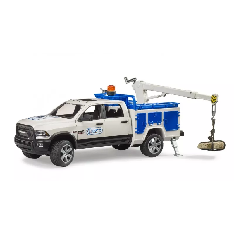 Automobilis Dodge RAM 2500 Service su besisukančia šviesa Gaidys BRUDER 02509