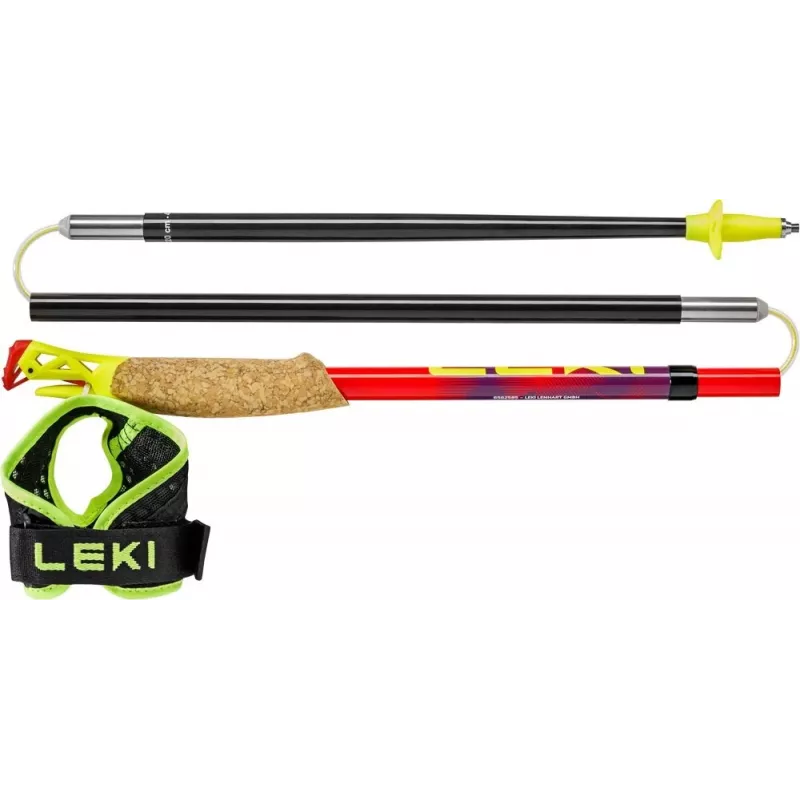 Trekkingo lazdos Leki TRL Ultratrail FX One 115 cm, raudonos
