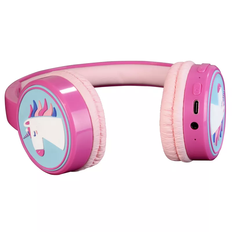 Ausinės Denver BTH-106P laidinės ir belaidės, lankeliu, skambučiams/muzikai, Bluetooth, rožinės