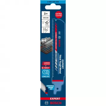 Bosch 2 608 900 366 pjūklo geležtė atsukimui / strypiniam pjūklui Pjūklo geležtė kietmetaliu 3 vnt
