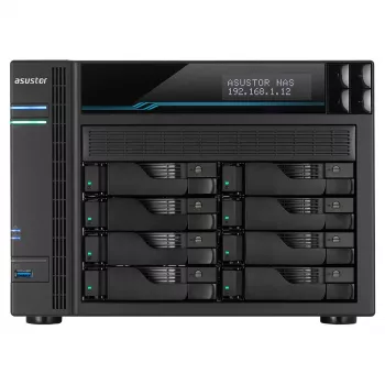 Asustor Lockerstor 10 AS6510T NAS bokštas Intel Atom® C3538 8 GB DDR4 0 TB ADM juodas