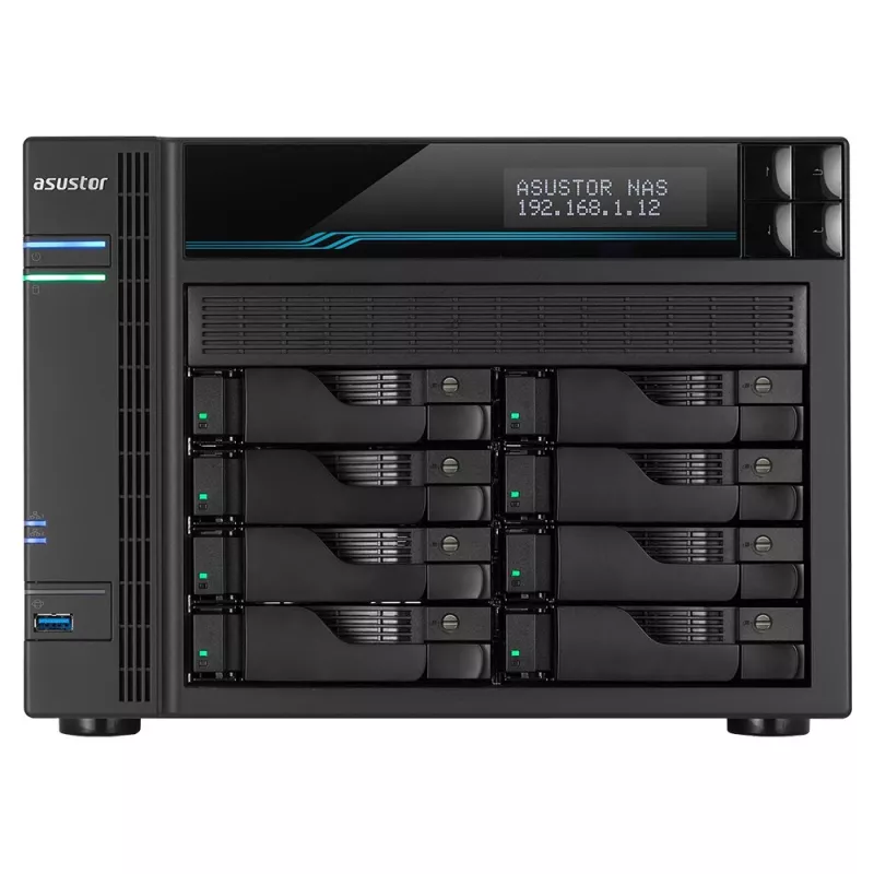 Asustor Lockerstor 10 AS6510T NAS bokštas Intel Atom® C3538 8 GB DDR4 0 TB ADM juodas