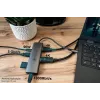 Alcasa HUB-C001A USB Type-C stotelė 5000 Mbit/s antracitinė