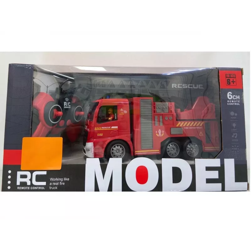 Radijo bangomis valdomas gaisrinės automobilio modelis Madej R/C Car Fire Engine light