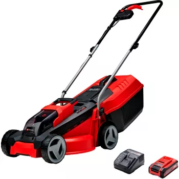 Benzinė vejapjovė EINHELL GE-CM 18/30 Li — 18V, 3,0Ah, 30 cm pjovimo plotis, 25 L žolės rinktuvas
