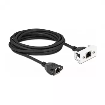 DeLOCK tinklo ilginimo laidas Cat.6A 5m S/FTP RJ45 juodas
