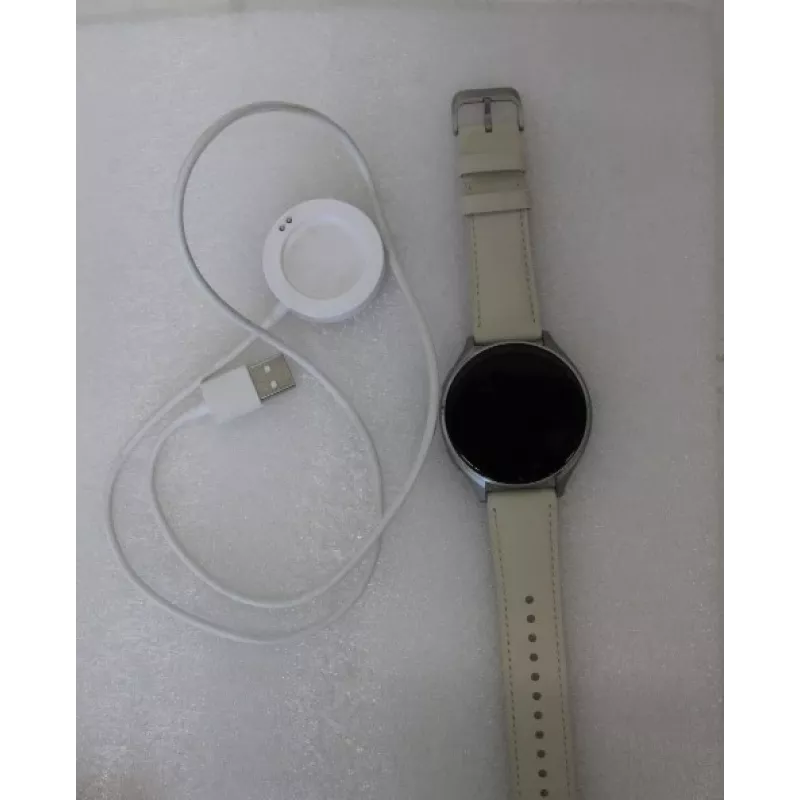 Išpardavimas. Xiaomi Watch 2 Titan pilkas titano korpusas su baltu odiniu dirželiu | Išpardavimas. Xiaomi Watch 2 Titan | Išmanusis laikrodis | GPS (palydovas) | AMOLED | 1,43 colio | NAUDOTAS, ĮBRĖŽIMAI EKRANE