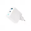 Gembird TA-UC-PDQC65L-W-01 universalus greitasis mobiliojo įrenginio įkroviklis, balta spalva, AC, 65W, GaN